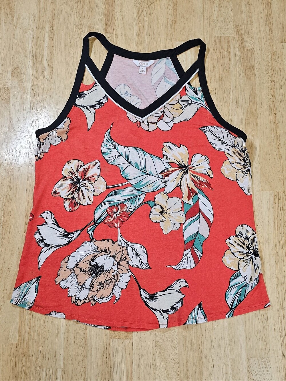 Candies Coral Floral Tank Top